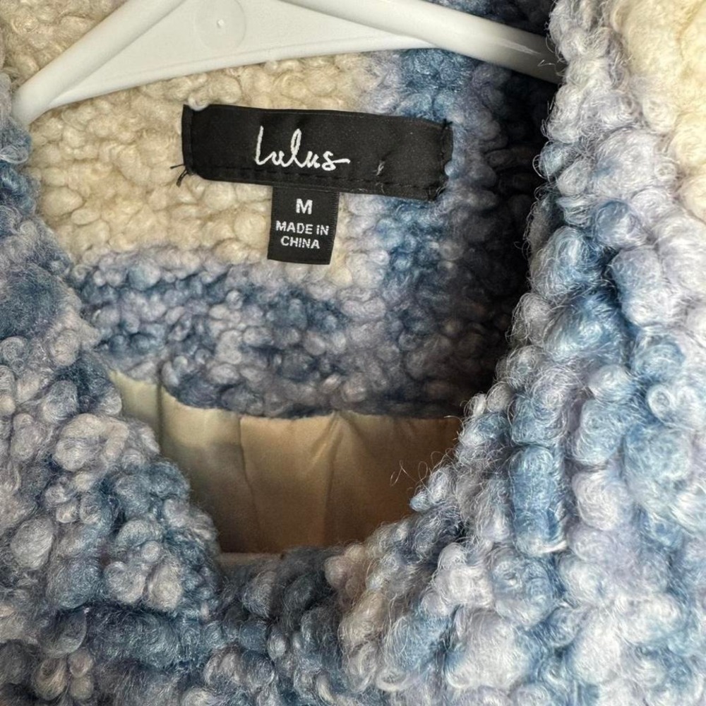 Blue & White Plaid Oversized Coat - Picture 3 of 3